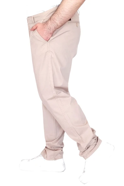 Mode XL Büyük Beden Erkek Gabardin Pantolon Doğa 22850 Bej - 7