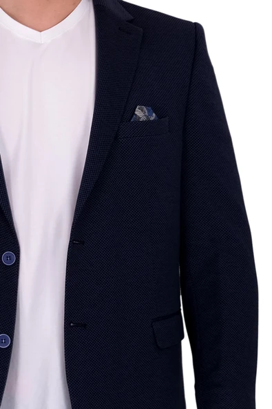 Mode XL Büyük Beden Erkek Ceket Blazer Diago 23027 Indigo - 2