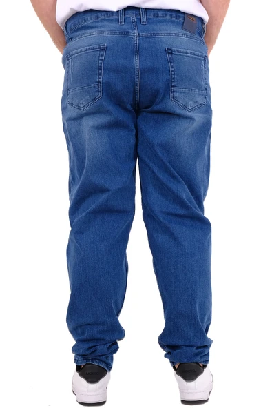 Mode XL Büyük Beden Erkek Pantolon Klasik Kot 21920 Açık Mavi - 4