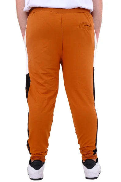 Mode XL Büyük Beden Erkek Eşofman Altı İnterlok Garnili BROOKLYN 24517 Tarçın - Resim 4