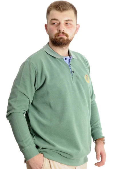 Mode XL Büyük Beden Sweat Selanik Crown Of A King 23447 Çağla - Resim 3