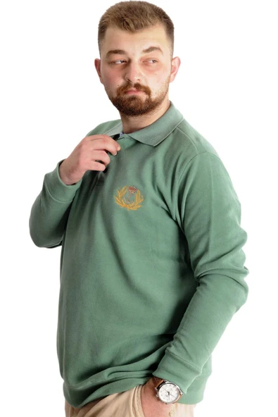 Mode XL Büyük Beden Sweat Selanik Crown Of A King 23447 Çağla - Resim 2