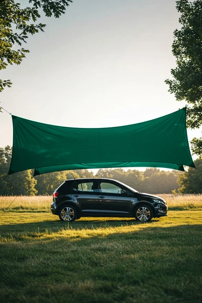 sizenelazım Su Geçirmez Araba Gölgelik Güneşlik Tentesi Oxford Kumaş 280cmx400cm Ebat - Resim 2