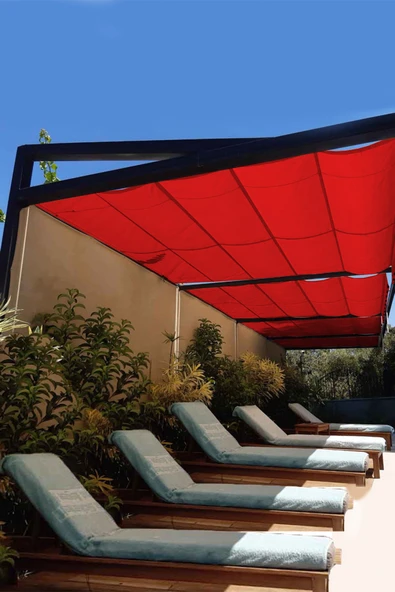 sizenelazım Oxford Kumaş Su Geçirmez Açılır Kapanır Teleskopik Portatif Gölgelik Tente Sistemi 2,5 mt x 5 mt - Resim 2