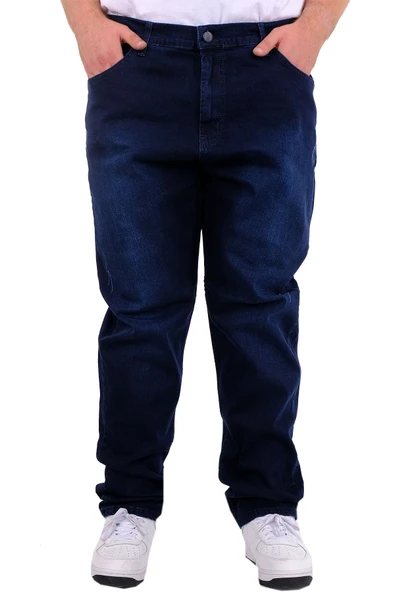 Mode XL Büyük Beden Erkek Klasik Kot Pantolon MARK 21920d Lacivert