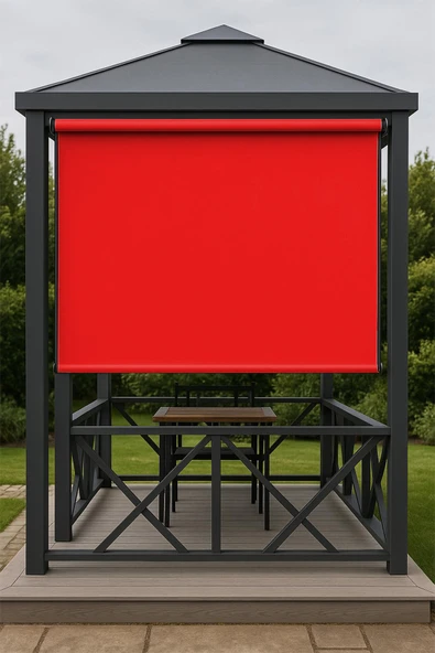 sizenelazım Su Geçirmez Solmaz Garantili İthal Akrilik Stor Perde Balkon Teras Veranda Genişlik 200 Boy 200cm - Resim 3