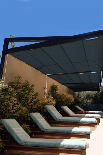 sizenelazım Oxford Kumaş Su Geçirmez Açılır Kapanır Teleskopik Portatif Gölgelik Tente Sistemi 2,5 mt x 6 mt - Resim 2