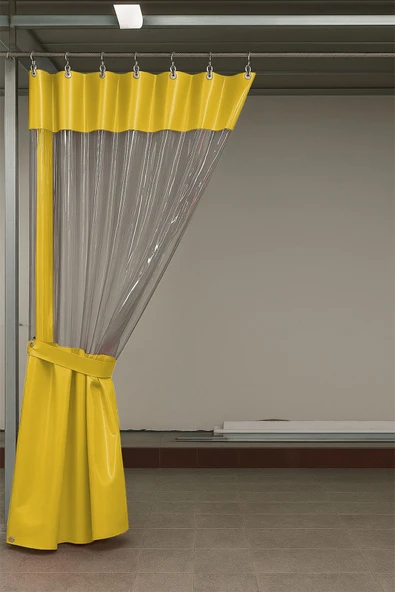 sizenelazım 0.80mm Şeffaf Oto Servis ve Yıkama Ara Bölme Perdesi 12 Renk Yükseklik 300 cm x Genişlik 400 cm - Resim 2