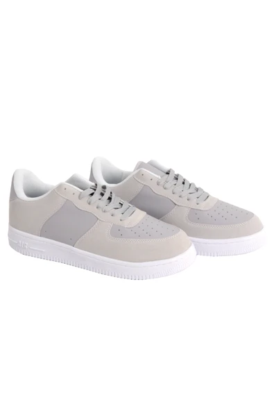 Mode XL Büyük Numara Ayakkabı AIR DUST 5026 Gri-Bej