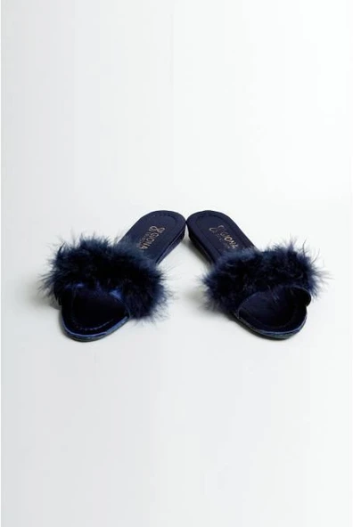 Giona 707 Kadın Tüylü Gelin Terliği - 10