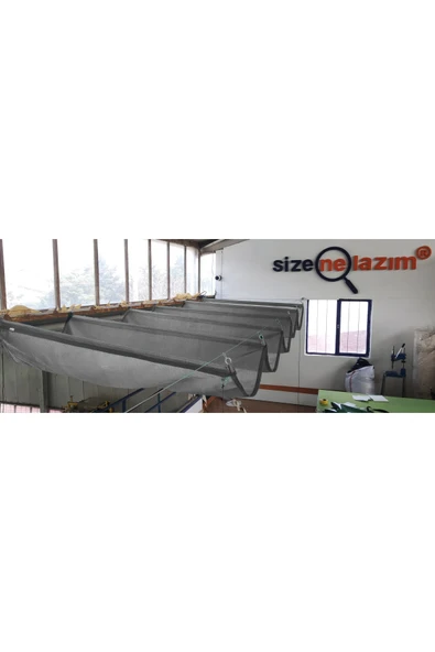 sizenelazım Teleskopik Açılıp-kapanabilir Gölgelik Tente Sistemi Gri Jüt 2m X 5m ürün görseli