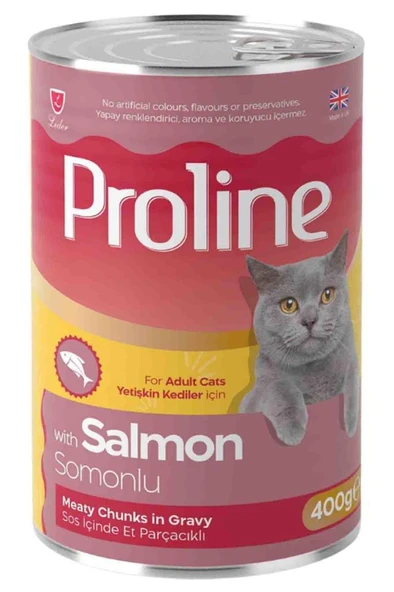 Proline Sos İçinde Parça Somon Etli Yetişkin Kedi Konservesi 400gr ürün görseli 1