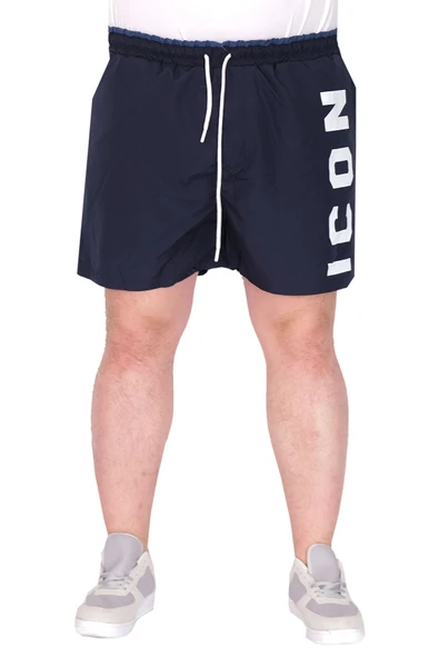 Mode XL Büyük Beden Erkek Deniz Şortu ICON U25402 Lacivert ürün görseli 1
