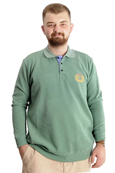 Mode XL Büyük Beden Sweat Selanik Crown Of A King 23447 Çağla ürün görseli