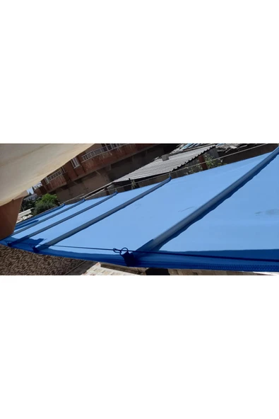 sizenelazım Teleskopik Açılıp-kapanabilir Gölgelik Tente Sistemi Mavi Oxford Su Geçirmez 1.5m X 8m - Resim 2