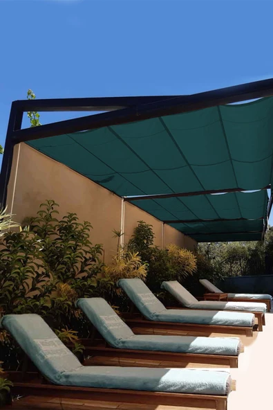 sizenelazım Oxford Kumaş Su Geçirmez Açılır Kapanır Teleskopik Portatif Gölgelik Tente Sistemi 2 mt x 7 mt - Resim 2