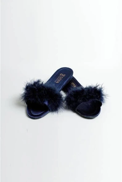 Giona 707 Kadın Tüylü Gelin Terliği - 11