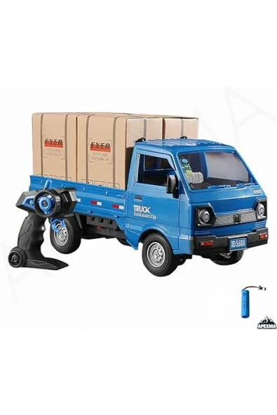 STOREMAX Uzaktan Kumandalı Sesli Işıklı Şarjlı Buhar Atan Kapıları Açılan Rc Kamyonet Yük Taşıma - Resim 2