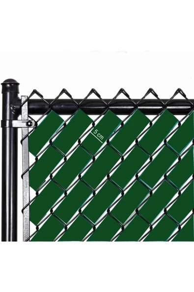 STOREMAX Örgü Tel Koruma, Kapatma, Gizlilik Bantları, Pvc Çit Şeridi (50 metre) (5cm, Yeşil) - 1