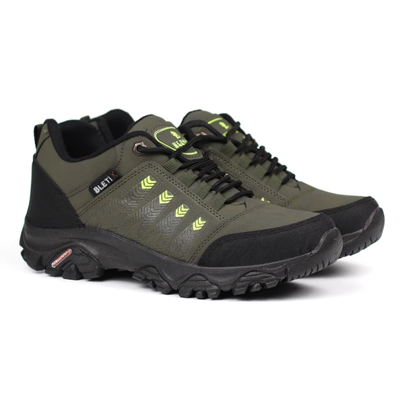 Erkek Haki Outdoor Trekking Ayakkabı Kaymaz Taban Suya Dayanıklı Hafif Rahat Günlük Yürüyüş ve Dağ Spor Ayakkabısı - Resim 14