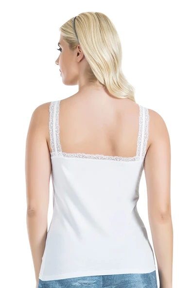 Derya Kurşun Dantelli Kadın Atlet 214 - Resim 4