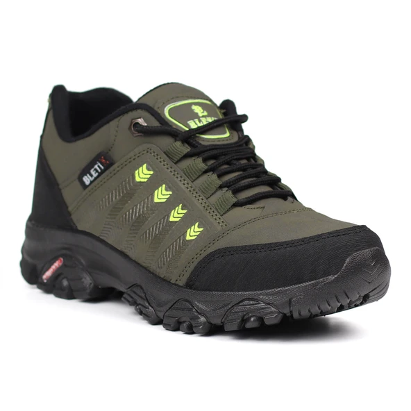 Erkek Haki Outdoor Trekking Ayakkabı Kaymaz Taban Suya Dayanıklı Hafif Rahat Günlük Yürüyüş ve Dağ Spor Ayakkabısı - Resim 15