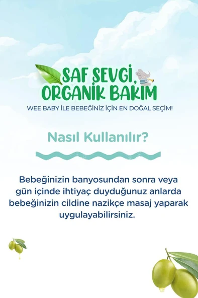 Wee Baby Organik Bebek Losyonu 200 ml - Resim 4