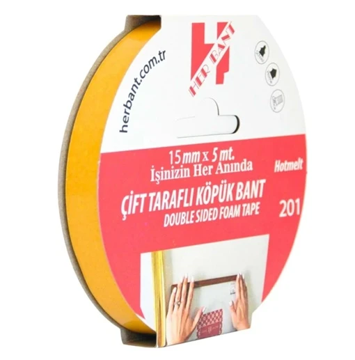 Her Bant Çift Taraflı Köpük Bant 15Mmx5Mt ürün görseli