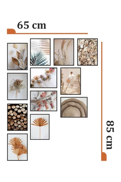 12 Parça Çerçeve Görünümlü Mdf Tablo Rmd34 - 2