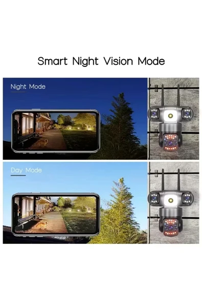 Okam-6030 15 Mp 3 Kameralı Dual Lens Wifi Ptz Kamera - 5