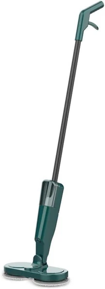 Valkyrie Şarjlı Su Püskürtmeli Elektrikli Mop – Çift Döner Başlık, Mikrofiber Ped, 2000 mAh, Tüm Zeminlerde Etkili Yeşil