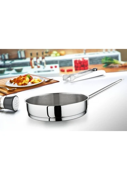 EvimSaray Tava Paslanmaz Çelik Kısa Luna 26cm