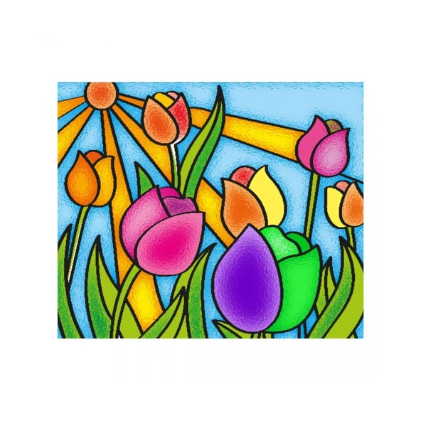 5001  Glass Painting / +6 yaş - Resim 4