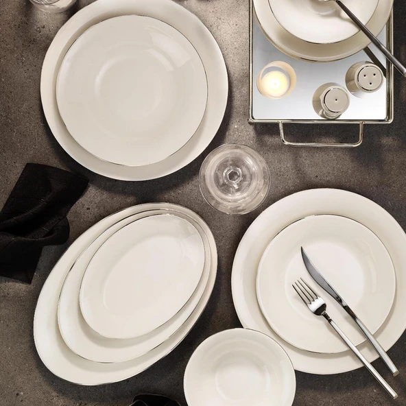 Aryıldız Alicia Platin 60 Parça Yemek Takımı