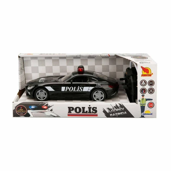 20357 Uzaktan Kumandalı NessiWorldcon Işıklı Polis Arabası 21 cm - Resim 2