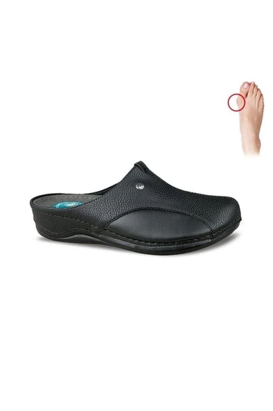 Ceyo 9946-24 Topuk Jelli Kemik Çıkıntı Destekli Kadın Terlik Siyah 36-40