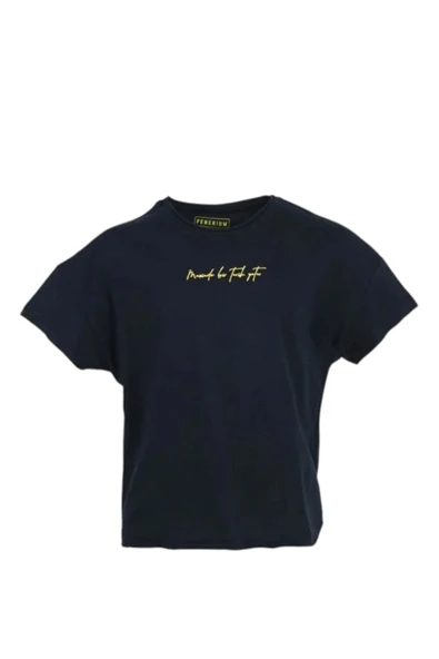 Fenerbahçe Ojinal Çocuk Tribün Elyazı Lacivert T-shirt