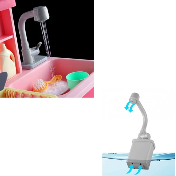 LC-30916  Pilli İnteraktif Lavabo Seti 21 Parça - Resim 4