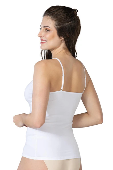 BEYAZ MI Emay 1410 Modal Cotton İnce Askılı Atlet - 2