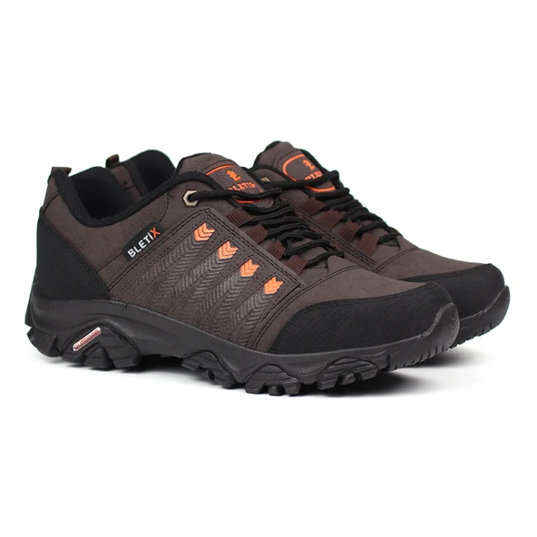 Erkek Kahve Outdoor Trekking Ayakkabı Kaymaz Taban Suya Dayanıklı Hafif Rahat Günlük Yürüyüş ve Dağ Spor Ayakkabısı - Resim 2