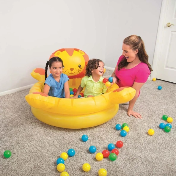 NessiWorld Şişme Tabanlı Arslan Figürlü Havuz 52261 - Resim 2