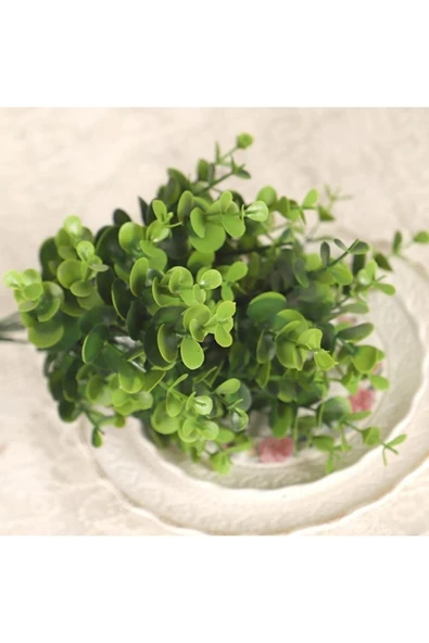 Yapay Çiçek Şimşir Demet Garnitür Yeşil Aradal Dekoratif Yapay Bitki. - 4