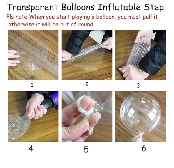 Rose Gold Renk Simli Yuvarlak Şeffaf Balon 24 İnç - Resim 3