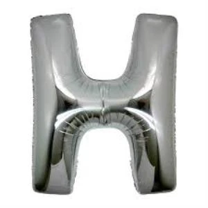H Harf Folyo Balon Gümüş Renk  40 inç ürün görseli