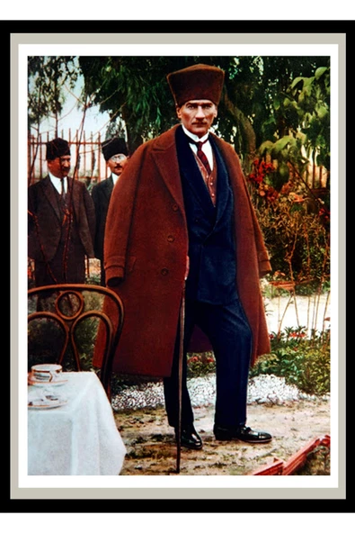 Atatürk Ahşap Duvar Posteri - 1