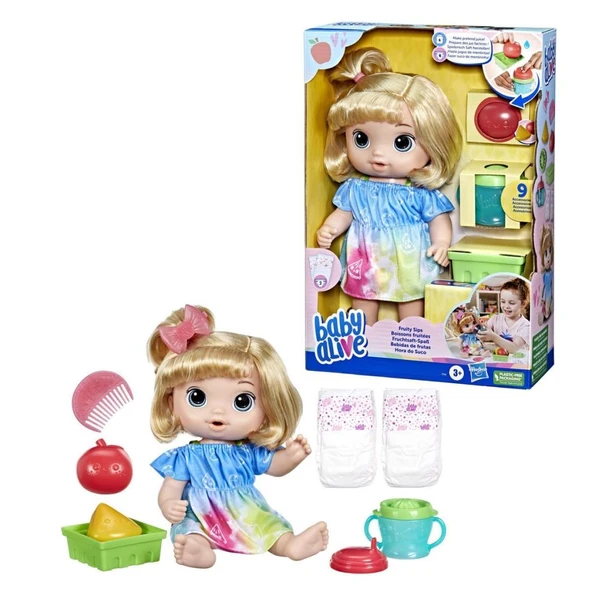 F7356 Baby Alive Bebeğim ile Eğlenceli Yudumlar Sarışın +3 yaş - Resim 2