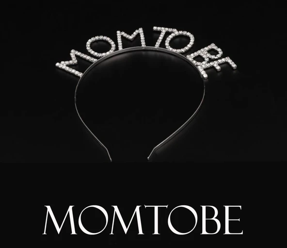 Kristal Taşlı Gümüş Renk Mom to Be Tacı Anne Tacı ürün görseli