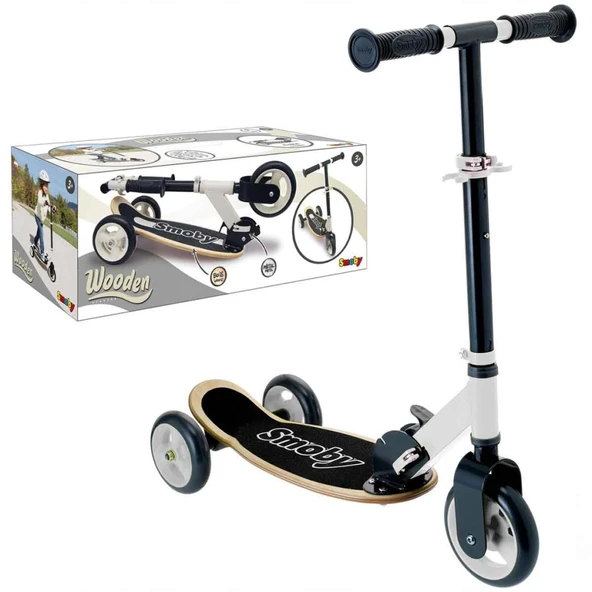 Smoby Ahşap 3W Katlanabilir Scooter 7600750908 - Resim 2