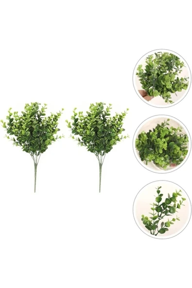 Yapay Çiçek Şimşir Demet Garnitür Yeşil Aradal Dekoratif Yapay Bitki. - 3