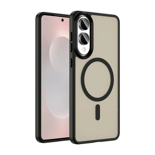 Galaxy S25 Edge Kılıf M-safe Şarj Özellikli Mat Arka Yüzey Sio Kılıf - Resim 2